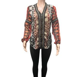 Christine V Long Sleeve Blouse Size S